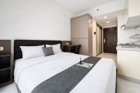 Studio with Simple Style at Sky House BSD Apartment By Travelio