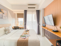 Apartemen Sakura Garden City - Minimalist Neutral Studio Room at Sakura Garden City Apartment By Travelio