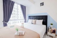 Blue Accent Minimalist 2BR at Tokyo Riverside PIK 2 Apartment By Travelio
