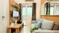 Basic Neutral 2BR at Green Pramuka City Apartment By Travelio