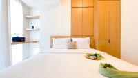 Wooden Accent Studio Room Tokyo Riverside PIK 2 Apartment By Travelio