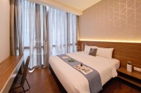 Apartemen Marigold Nava Park - Modern Wood Accent 2BR at Marigold Nava Park Apartment By Travelio