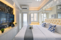 Comfy White Studio at Transpark Juanda Bekasi Timur Apartment By Travelio