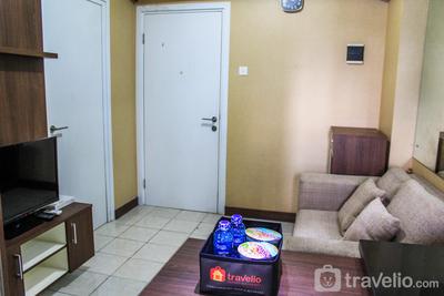 Comfortable and Tranquil 2BR Apartment at Green Pramuka City By Travelio