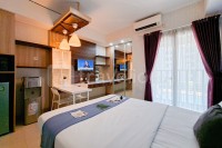 Studio near Summarecon Mall Serpong at Paramount Skyline Apartment By Travelio