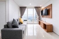 Comfy White 2BR for 3 Pax at Tuscany Residence By Travelio