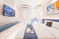 Minimalist Functional Studio at Transpark Bintaro Apartment By Travelio