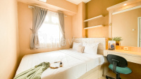 Comfy 2BR Near Mall at Green Pramuka City Apartment By Travelio